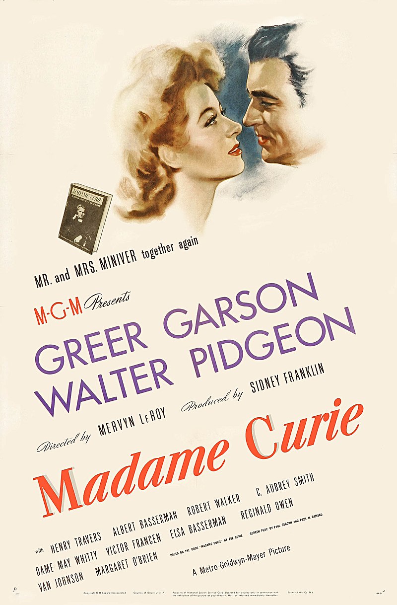 پوستر فیلم مادام کوری، سال ۱۹۴۳