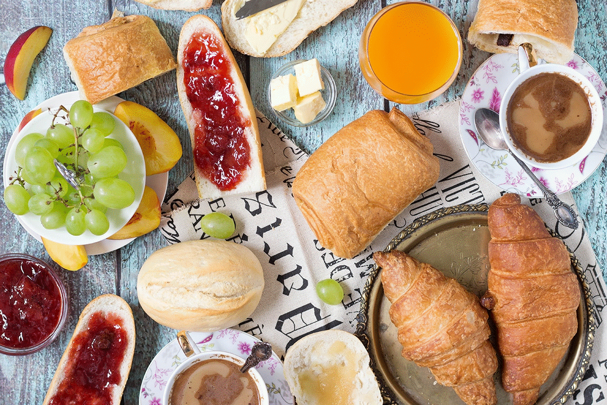 ویژگیهای صبحانه،ناهار و شام فرانسوی