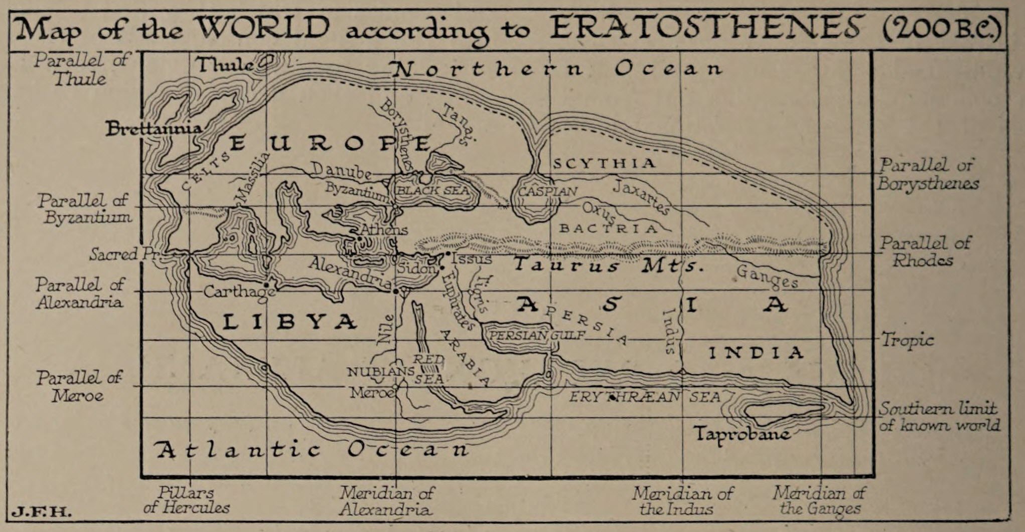 نقشه اراتوستن