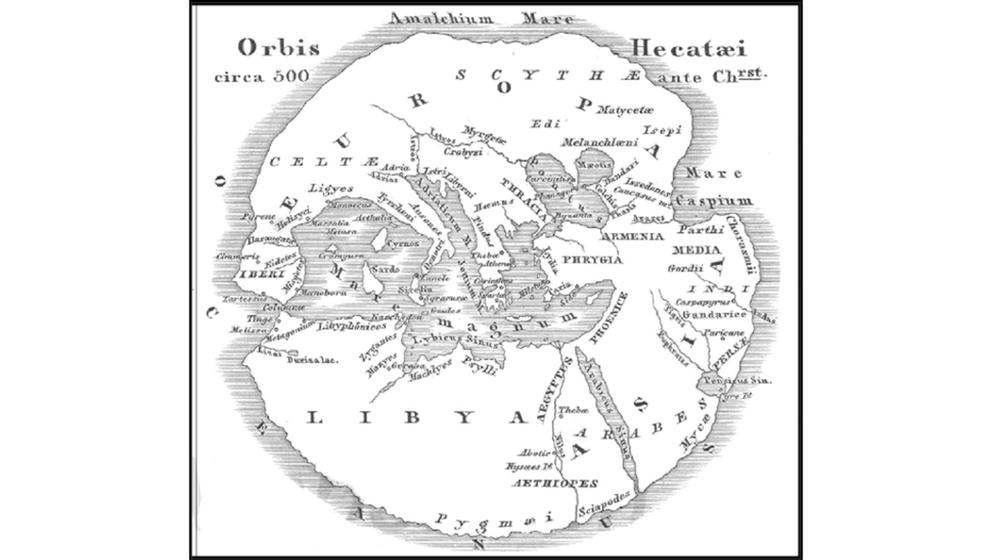 نقشه آناکسیماندر قدیمی ترین نقشه‌ جهان در یونان باستان